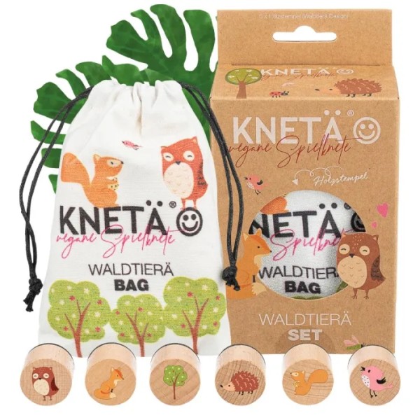 KNETA - Set de Tampons en bois - Animaux de a Forêt