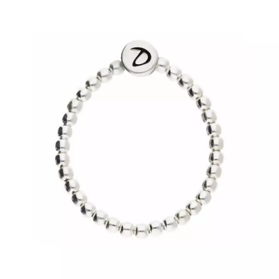 DORIANE Bijoux Bague Elastique Perles Argent.