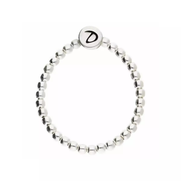 DORIANE Bijoux Bague Elastique Perles Argent.