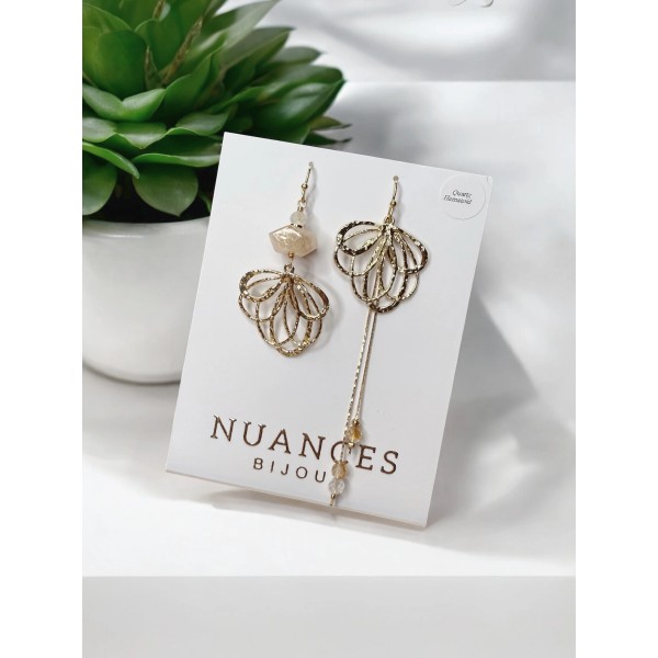 NUANCES Bijoux Boucles d’oreilles Marlon Quartz.