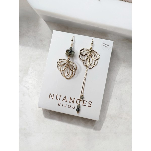 NUANCES Bijoux Boucles d’oreilles Marlon Turquoise Africaine.