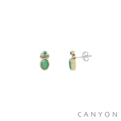 CANYON France Boucles d'oreilles puces Argent.