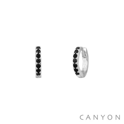 CANYON France Boucles d’oreilles Créoles Argent.