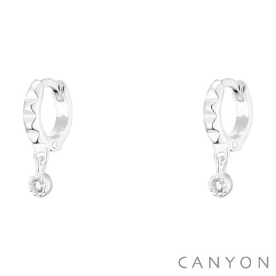 CANYON France Boucles d’oreilles Créoles Argent.