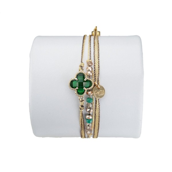 LOetMA Bracelet Clover Emeraude.