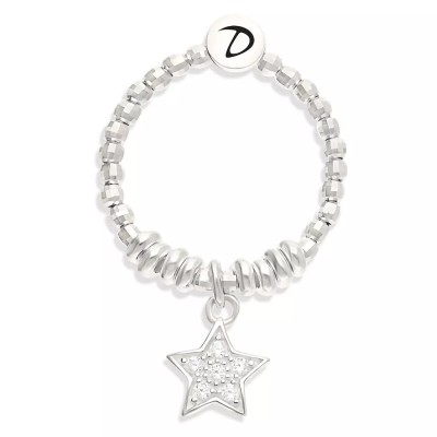 DORIANE Bijoux Bague Elastique Etoile.