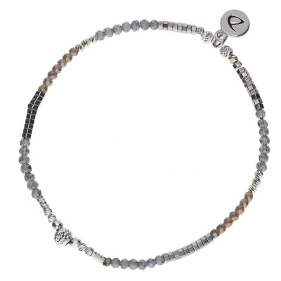 DORIANE Bijoux Bracelet Elastique Kandy Gris foncé.