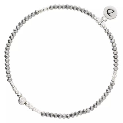 DORIANE Bijoux Bracelet Elastique Kandy Gris.