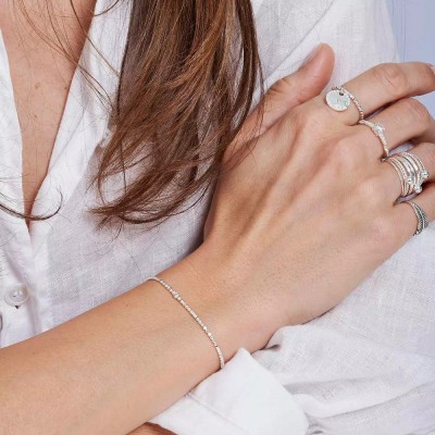 DORIANE Bijoux Bracelet Elastique Boules.