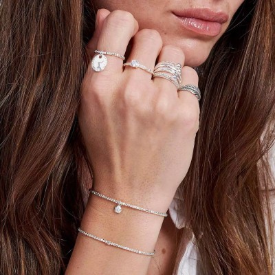 DORIANE Bijoux Bracelet Elastique Boules.