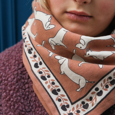 MAISON AUGUSTIN - Foulard Teckel Enfant - Brown
