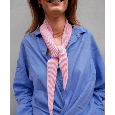 LES 3 TRICOTEURS - Foulard en laine - Rose