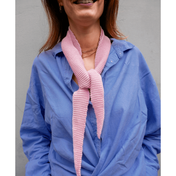 LES 3 TRICOTEURS - Foulard en laine - Rose