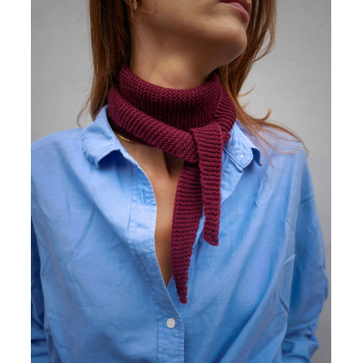 LES 3 TRICOTEURS - Foulard en laine - Bordeaux