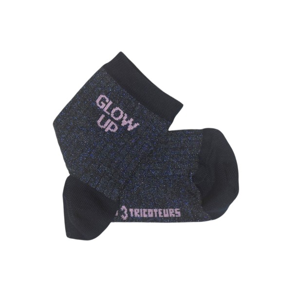 LES 3 TRICOTEURS - Chaussettes à paillettes Glow Up - Marine