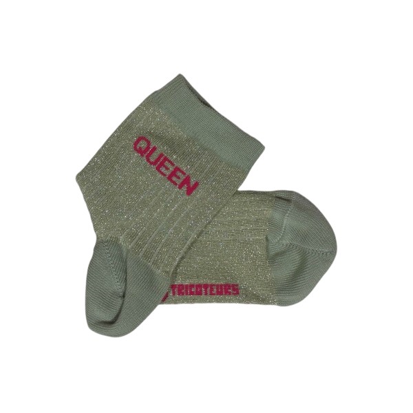 LES 3 TRICOTEURS - Chaussettes à paillettes Queen - Vert