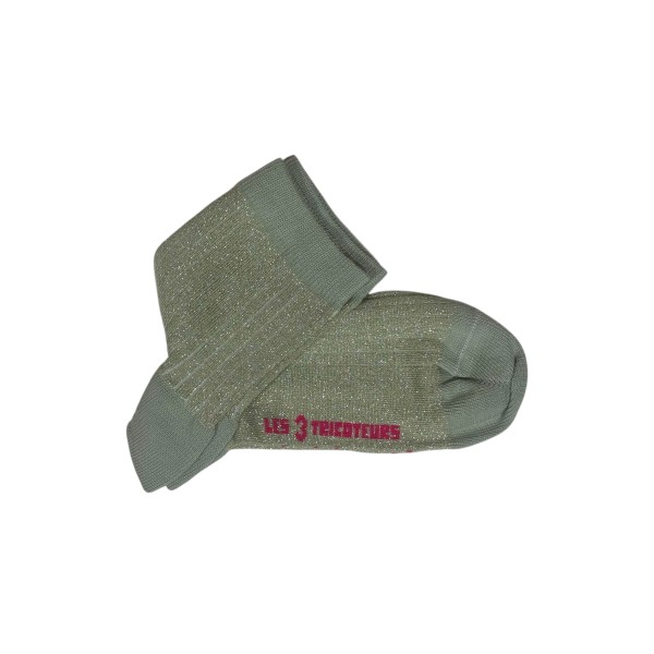 LES 3 TRICOTEURS - Chaussettes à paillettes - Vert