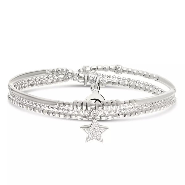 DORIANE Bijoux Bracelet Elastique 2 tours Etoile Radieuse.