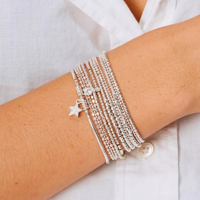 DORIANE Bijoux Bracelet Elastique Etoile Radieuse.