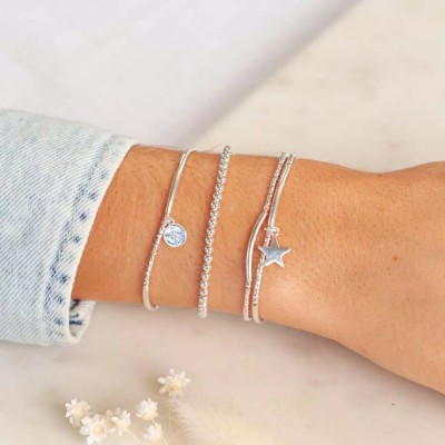 DORIANE Bijoux Bracelet Elastique Etoile.