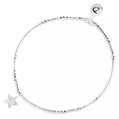 DORIANE Bijoux Bracelet Elastique Etoile martelée.