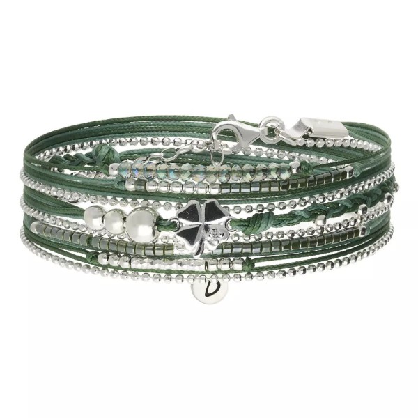 DORIANE Bijoux Bracelet Multi Tours Trèfle.
