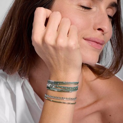 DORIANE Bijoux Bracelet Multi Tours Trèfle.