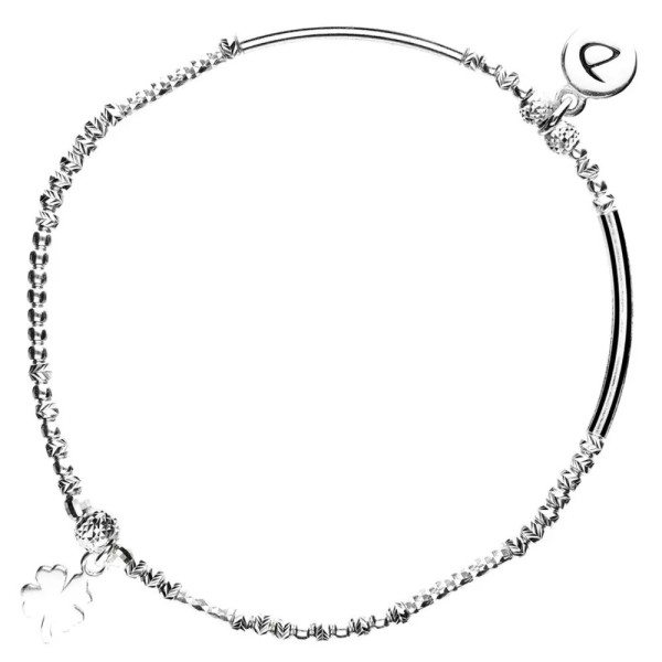 DORIANE Bijoux Bracelet Elastique Trèfle.