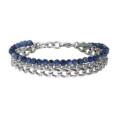 ELDEN Paris Bracelet Acier & Sodalite.