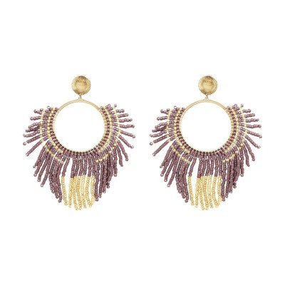 BELLE MAIS PAS QUE Boucles d’oreilles Isla Bronze Couture.
