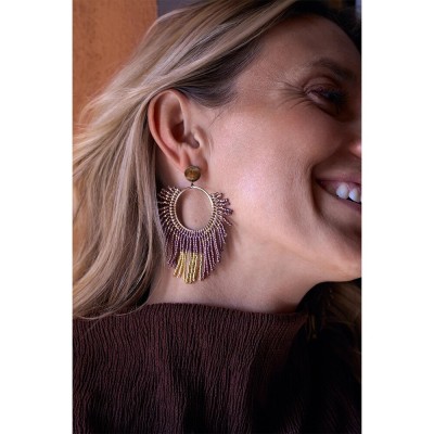 BELLE MAIS PAS QUE Boucles d’oreilles Isla Bronze Couture.