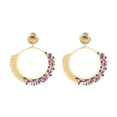 BELLE MAIS PAS QUE Boucles d’oreilles Tal Bronze Couture.