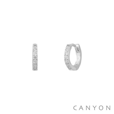 CANYON France Boucles d'oreilles créoles Argent.