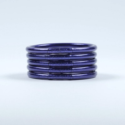 MAISON IZEL Bracelet Jonc Bouddhiste Mantra Bleu Nuit MAISON IZEL Bracelet Jonc Bouddhiste Mantra Bleu Nuit