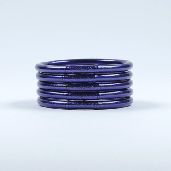 MAISON IZEL Bracelet Jonc Bouddhiste Mantra Bleu Nuit