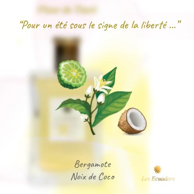LES ECUADORS Eau de toilette 100ml Fleur de Tiaré. LES ECUADORS Eau de toilette 100ml Fleur de Tiaré.