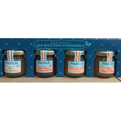Réglette de 4 mignonettes de confitures gourmandes