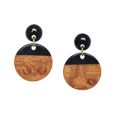 NATURE bijoux Boucles d'oreilles Poussoirs gitanes Cannelle.