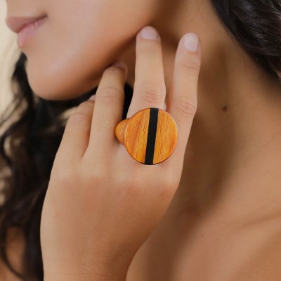 NATURE bijoux Bague ronde Cannelle.