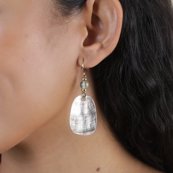 NATURE bijoux Boucles d’oreilles Dormeuses Fluorine.