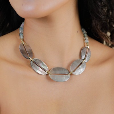 NATURE bijoux Collier Fluorite.