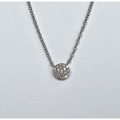 PENDENTIF DIAMANT EN OR GRIS