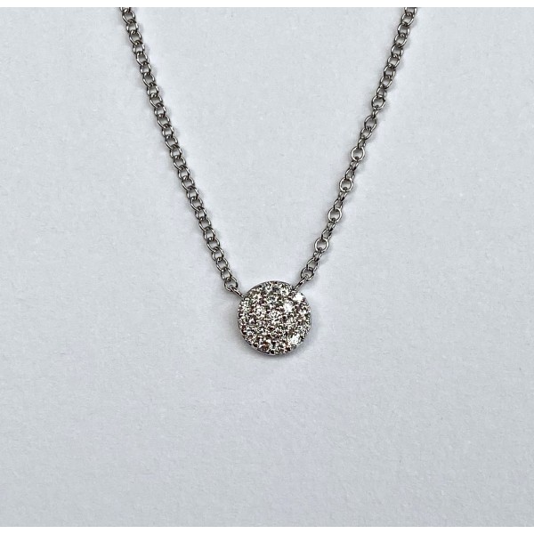 PENDENTIF DIAMANT EN OR GRIS