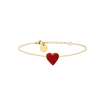 N°3 Bracelet Ajustable Cœur Rouge.
