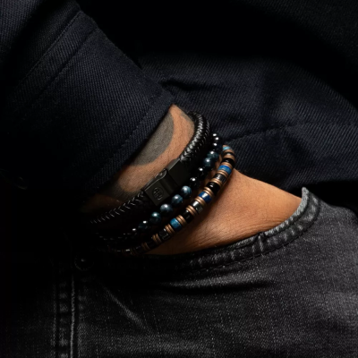 REBEL&ROSE Bracelet Extensible Mixed-Blue.