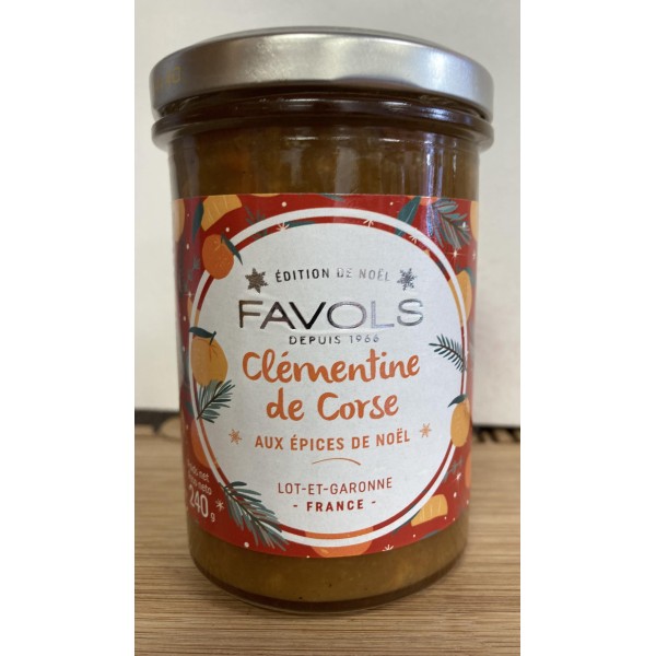 Confiture Clémentine de Corse de Noël - 260g - Favols