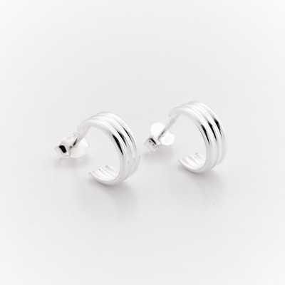 CANYON France Boucles d'oreilles Mini Créoles Argent.