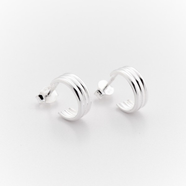 CANYON France Boucles d'oreilles Mini Créoles Argent.