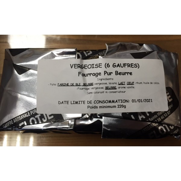 Gaufres LA FLOTJE à la Vergeoise - Pur Beurre - 220g