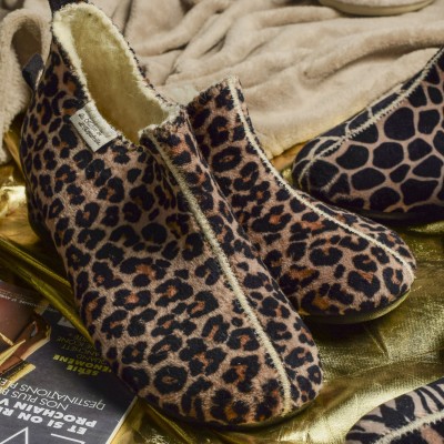 MAISON DE L'ESPADRILLE - Bottillon Laine - Léopard